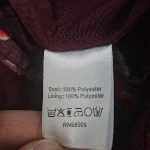 Chelsea & Violet Maroon Velvet Boho Paisley Jumpsuit Sz Medium Fairycore NWT - Picture 14 of 14